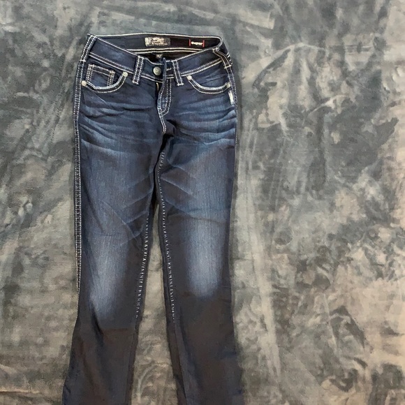 Silver Suki Dark Blue Jeans Size 27 - Picture 2 of 6